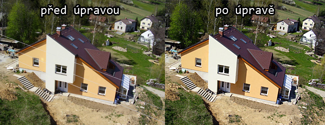 Retuše drátů elektrického vedení a následné doostření